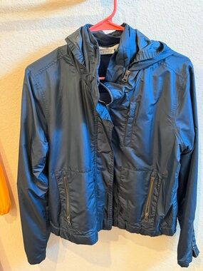 Athleta Navy Lightweight Hooded Jacket